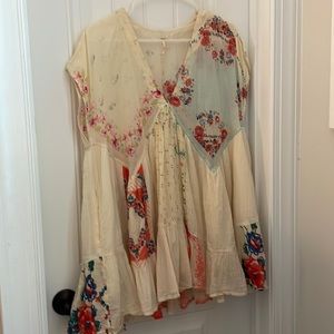 Free People Mended With Scarves Mini Dress